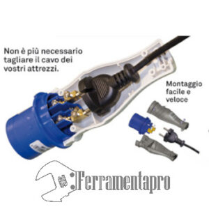 Adattatore Industriale per spina schuko pressofusa IP44 ferramentapro.com