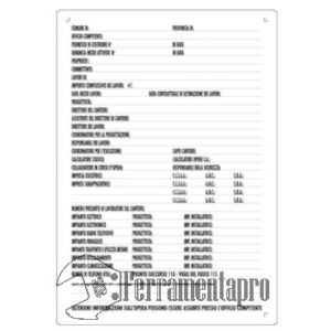 Cartello direzione lavori monocolore 60X40 feramentapro.com