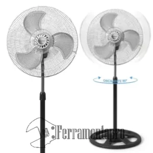 Ventilatore a Piantana in acciaio abs e 3 pale alluminio