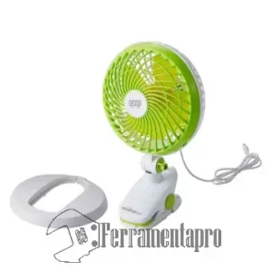 Mini Ventilatore a clip da tavolo e parete testa reclinabile USB
