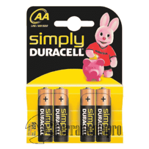Pile Duracell Simply Alcalina Stilo AA BL 4 PZ ferramentapro.com