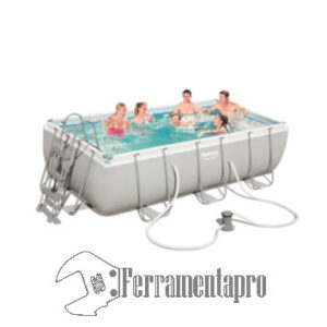 Piscina con telaio più pompa. Dimensioni 404x201x100H. ferramentapro.com