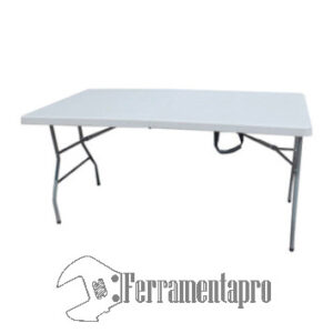 Tavolo rettangolare in HDPE CM.152X76X74H Pieghevole ferramentapro.com