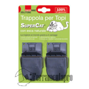 Trappole per topi in materiale plastico. Blister due pezzi. ferramentapro.com