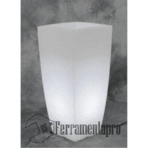 Vaso home light base quadrata. cm 33x33x70h. Ghiaccio Bianco. ferramentapro.com